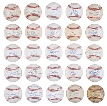 500 Home Run Club Signed Baseballs Collection (25 Different) Including Foxx, Ott, Mantle, Williams and More! (JSA) 